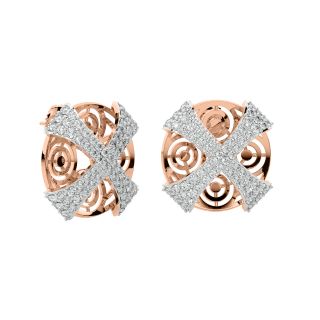 Jack Round Diamond Stud Earrings